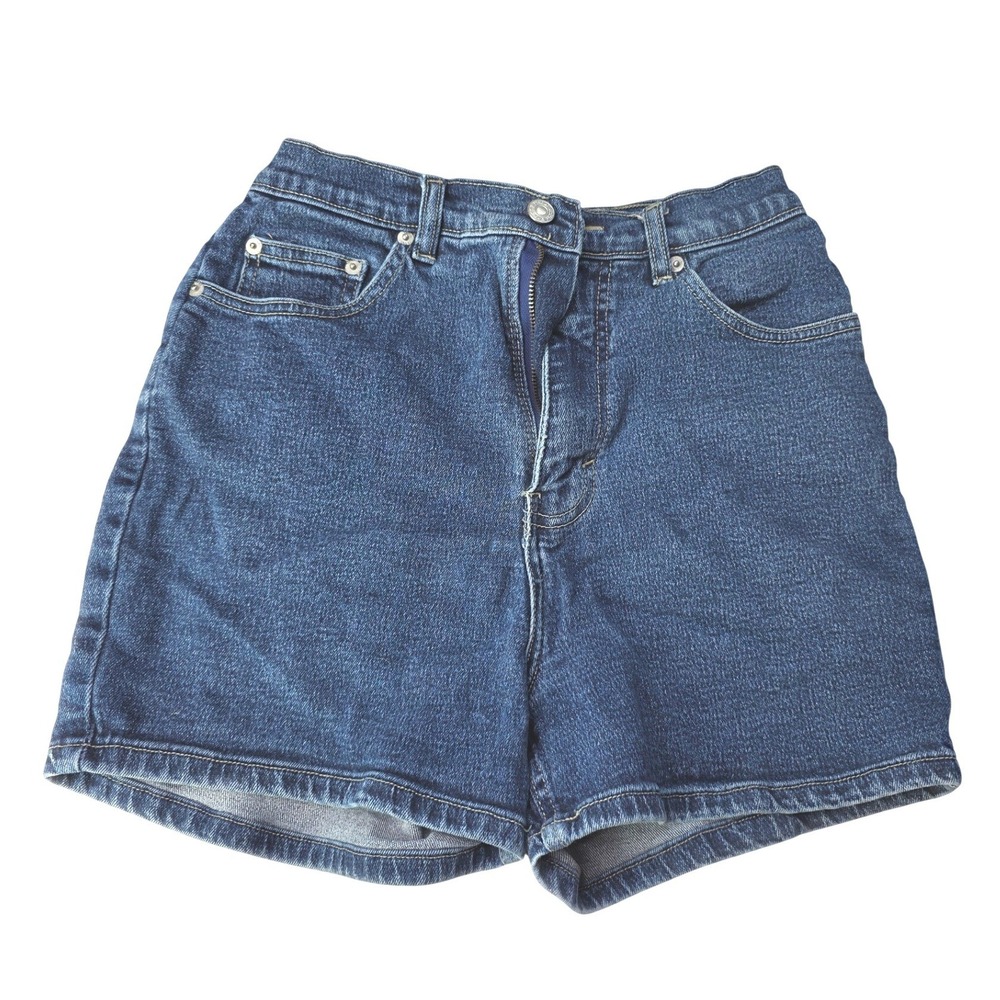 Route 66 Stretch Fit Denim Shorts Dark Wash High Rise Womens Size 7/8 Blue S2